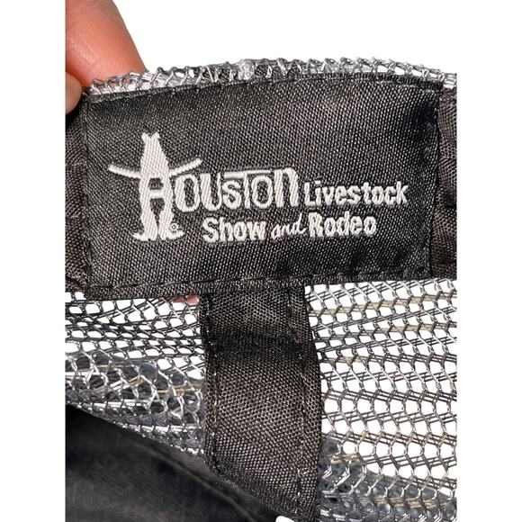 Houston Livestock Show & Rodeo Cap/Hat OS Black/Gray Snap Back Logo Howdy H - Picture 3 of 4